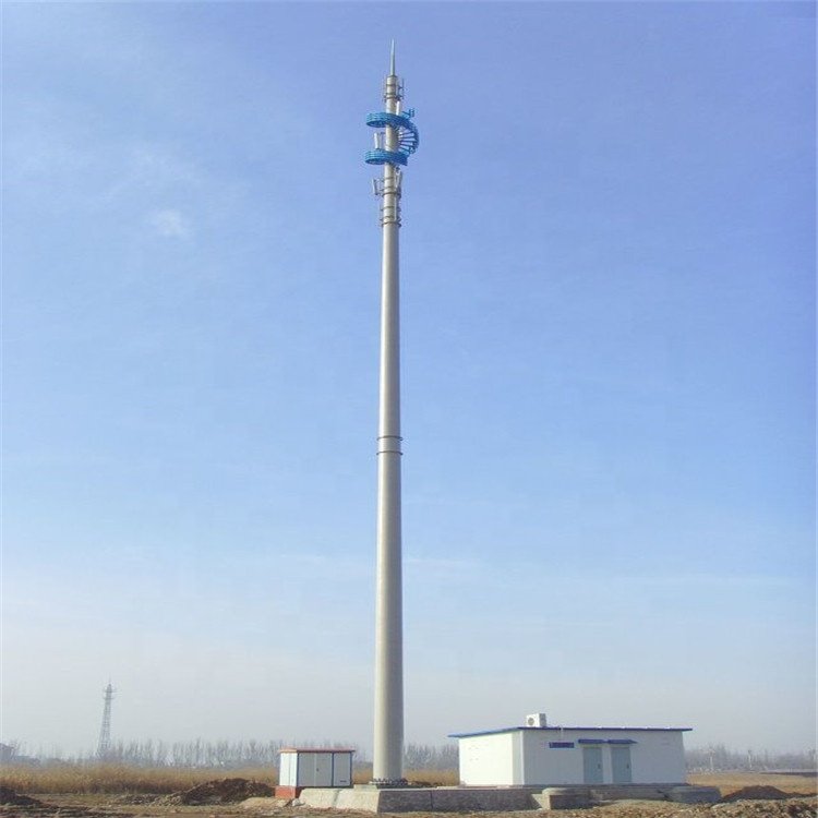 20m--60m Self Supporting Steel Pole Mobile Cellphone Communication Steel Tower